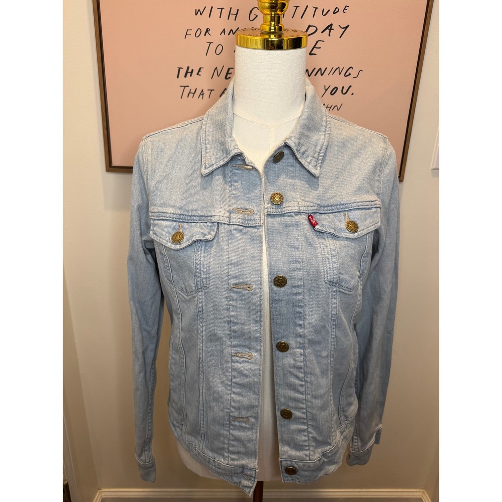 Levi's Light Wash Denim Jacket, Women's Medium Stretch Classic Trucker